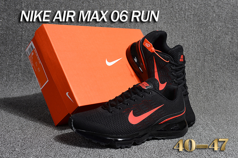 Nike Air Max 06 Run Black Red Shoes - Click Image to Close